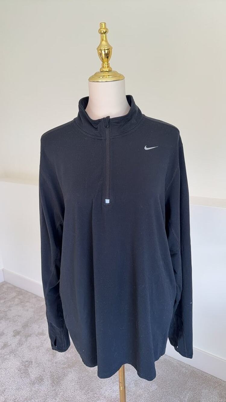 Nike Dri-FIT Men's Quarter-Zip Pullover - Black, Size XL